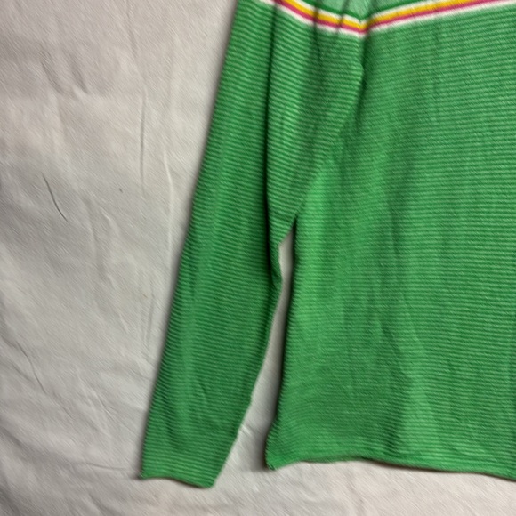 ZAKET & PLOVER Women’s Knit Sweater Green with Stripes Size XS - Picture 5 of 6